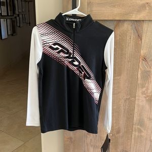 🆕 Boys racer cotton T Neck, kids large, winter, ski, snowboard